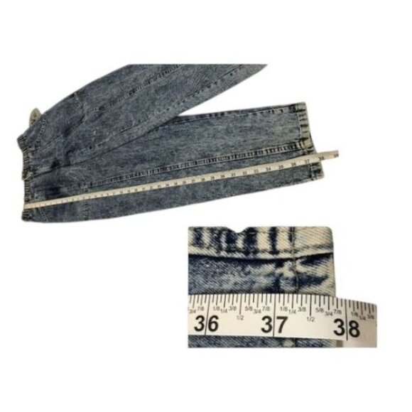 Vtg 80s Tapered Jeans Womens 12 Petite Cherokee Acid Wash Pleated High Waist USA - Picture 12 of 13